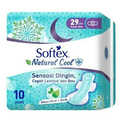 Jual Softex Natural Cool Wing 29cm Isi 10pembalut Daun Mint Sirih