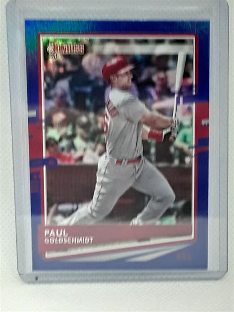 Paul Goldschmidt 2020 Donruss Variation 127 BLUE FOIL St Louis