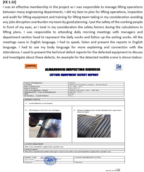 Cdr Sample For Mechanical Engineer Ea Approved Samples