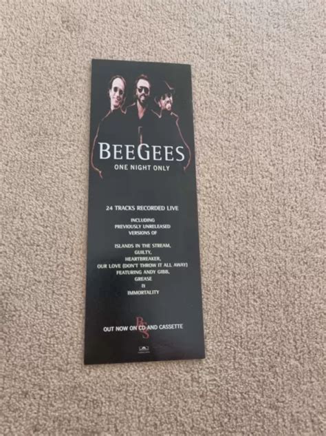 Tnewl15 Advert 11x4 Bee Gees One Night Only 24 Tracks Recorded Live £599 Picclick Uk