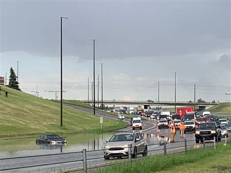 Roads Flood In Northeast Calgary As Severe Thunderstorms Blow Into