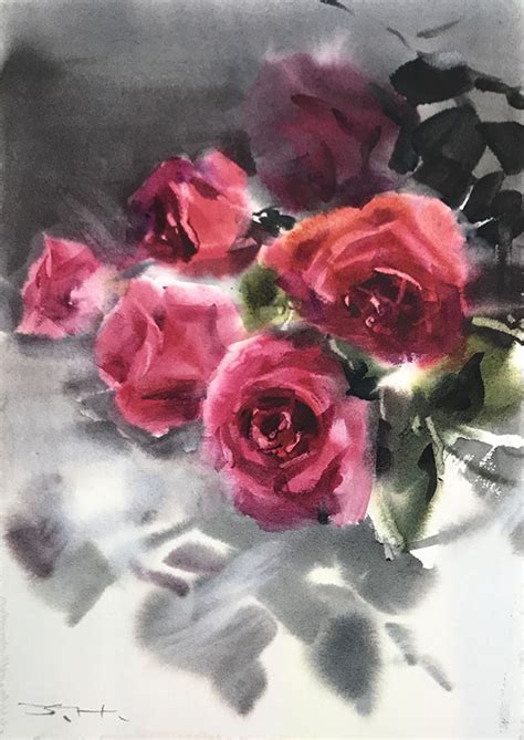 Hot Paris Roses In Water