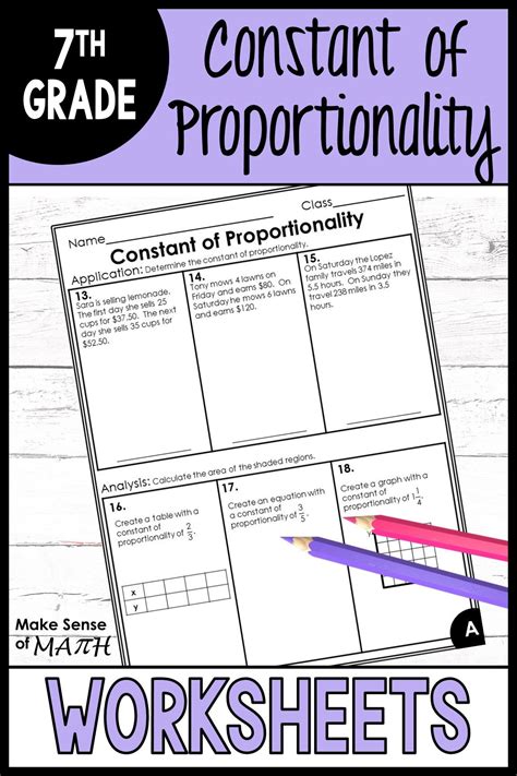 Constant Of Proportionality Worksheet Common Core Sheets - CommonWorksheets.com