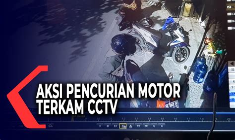 Aksi Pencurian Motor Terekam Cctv