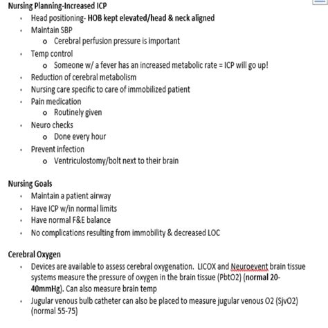 ICP Critical Care Nursing Notes About Increased Intracranial Pressure ...