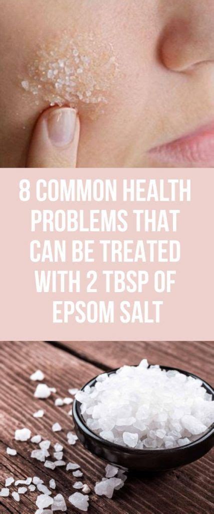 8 Common Health Problems That Can Be Treated With 2 Tbsp Of Epsom Salt Health Health Problems