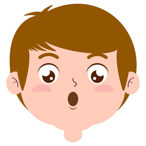 boy surprised face cartoon cute 21457040 PNG