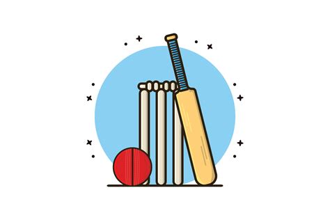 Cricket Bat, Ball and Wicket Vector Logo Graphic by ahsanalvi ...