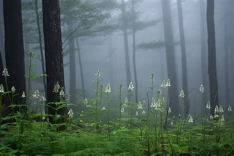 Foggy Forest Photo Background, Gangwon Do, High Resolution, Flower ...