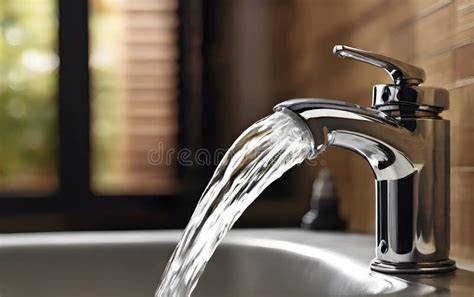 Water Tap with the Running Water Stock Illustration - Illustration of leaking, clear: 309659722