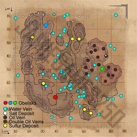 Ark Survival Evolved Scorched Earth Map Map