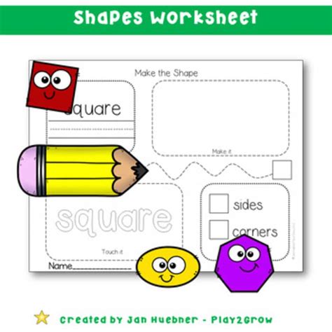shapes playdough activities  mats worksheets cut  paste kinder