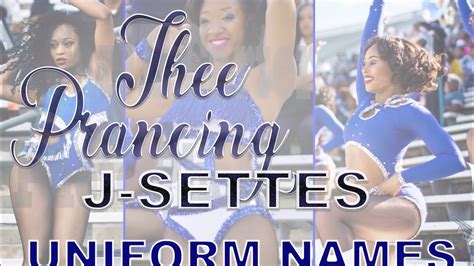 Prancing J Settes Uniform Names Youtube