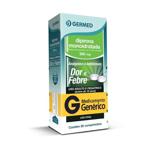 Dipirona Sodica 500 Mg 30 Comprimidos Germed Generico PanVel Farmácias