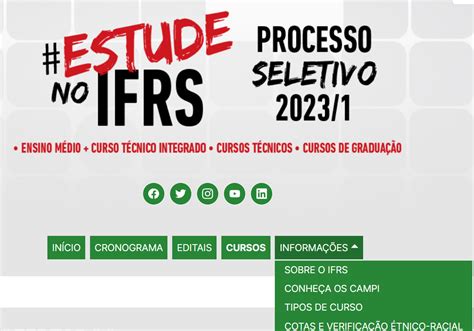 Quer Saber Mais Sobre Os Cursos Do IFRS Processo Seletivo IFRS 2023 1