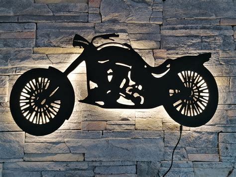 Harley Davidson Motorcycle Led Sign Moto T Neon Sign Wall Etsy