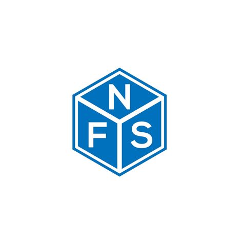 Dise O De Logotipo De Letra Nfs Sobre Fondo Negro Concepto De Logotipo