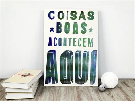 Plaquinha Quadro Mdf X Cm Coisas Boas Acontecem Aqui Elo