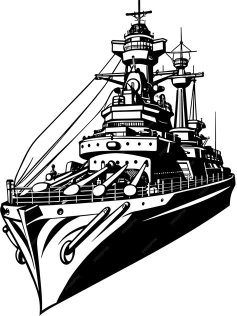 A black and white drawing of a ship with a black and white background ...