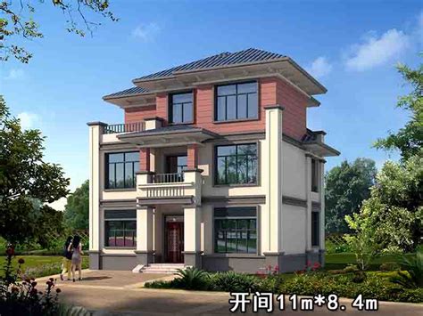 三层欧式新农村住宅自建房设计图及效果图，三层别墅设计图，az248