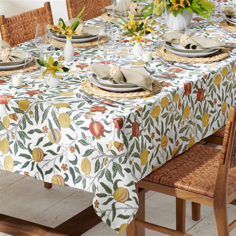 Morris And Co X Williams Sonoma Outdoor Fruit Tablecloth Williams Sonoma