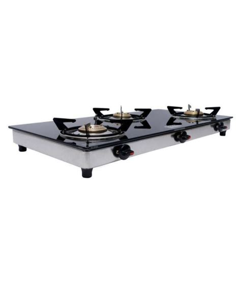 Goodflame Slim 3B Ss Bk Toughened Glass 3 Brass Burner Gas Stove Manual