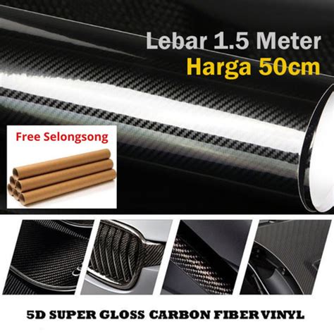 Jual Stiker Skotlet Karbon 5D 6D Carbon Fiber 7D Wrap Sticker Decal