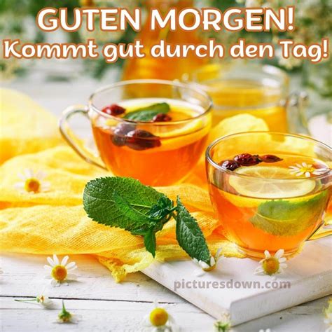 Guten Morgen Gr E Bild Tee Mit Beeren Picturesdown