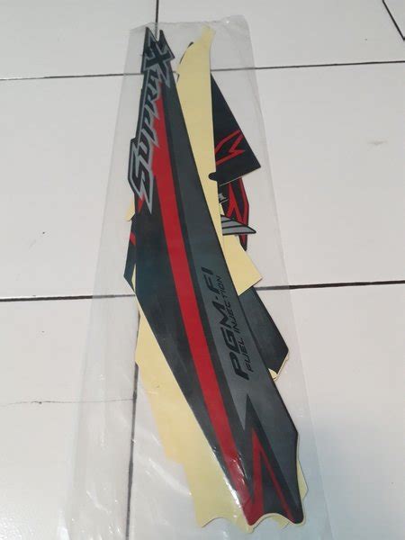 Jual Striping Sticker Motor Honda Supra X 125 Fi 2017 Hitam Di Lapak