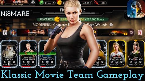 Klassic Movie Team Fatal Tower Survivor Mode Gameplay MK Mobile YouTube