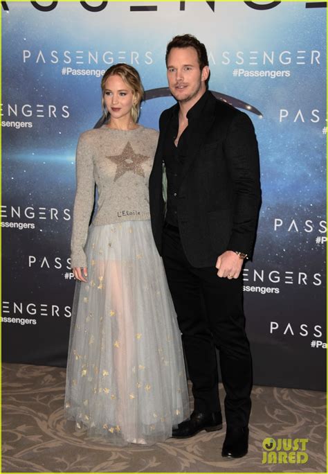 Jennifer Lawrence And Chris Pratt Kick Off Passengers Press Tour In Paris Debut Imagine Dragons