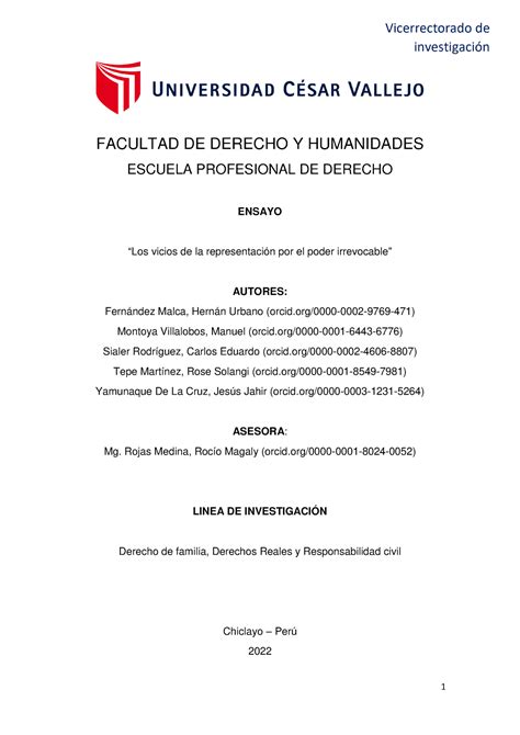 Ensayo Mejorado Ii Facultad De Derecho Y Humanidades Escuela Profesional De Derecho Ensayo