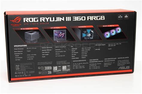 PC Ekspert Hardware EZine ASUS ROG Ryujin III 360 ARGB Recenzija