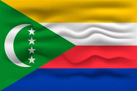 Premium Vector Waving Flag Of The Country Comoros Vector Illustration