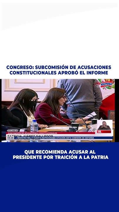 🔴🔵congreso Sac Aprobó El Informe Que Recomienda Acusar Al Presidente