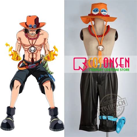 COSPLAYONSEN One Piece Portgaz D. Ace Cosplay Costume Set With Shoe Covers-in Anime Costumes ...