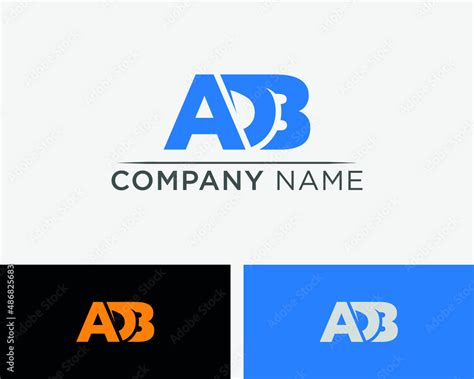 ADB Letter Logo Design Stock Vector | Adobe Stock