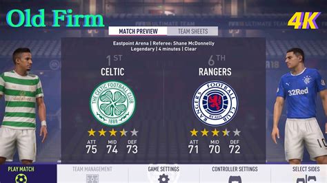 Fifa Gameplay Ps K Old Firm Celtic Vs Rangers Scottish