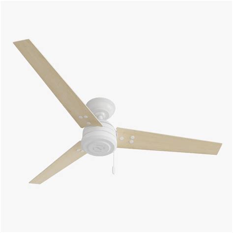 Modelo D Ventilador De Techo Hunter Cassius Blanco Con Madera Clara