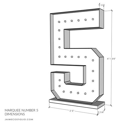 Marquee Number 5 - Spruc*d Market | Marquee lights diy, Diy marquee ...