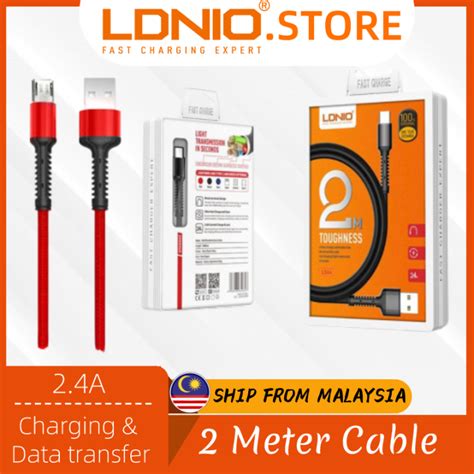 Ldnio Ls M Fast Charge Toughness Data Cable Meter Long Usb