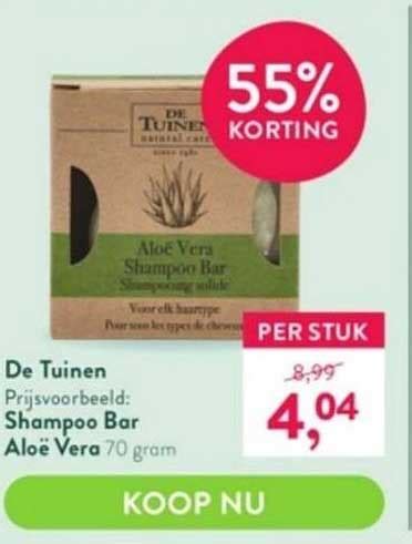 De Tuinen Shampoo Bar Alo Vera Aanbieding Bij Holland Barrett