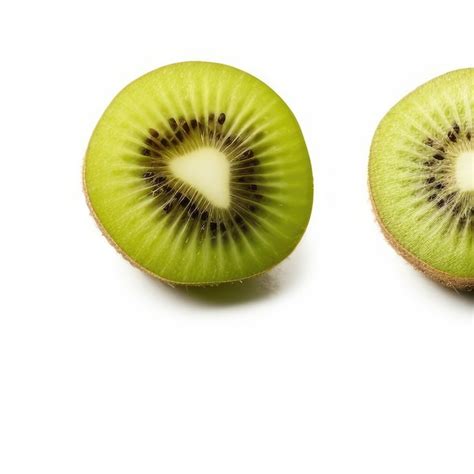 Premium Photo Two Kiwi Halves With One Half Cut In Half One Half And