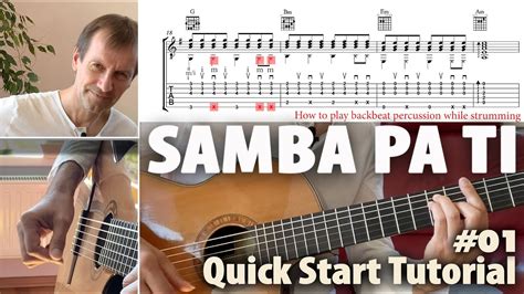 Samba Pa Ti 😎 Guitar Tab Tutorial Quick Start Lesson 01 Youtube Music