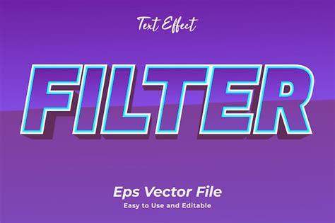 premium vector text effect filter editable