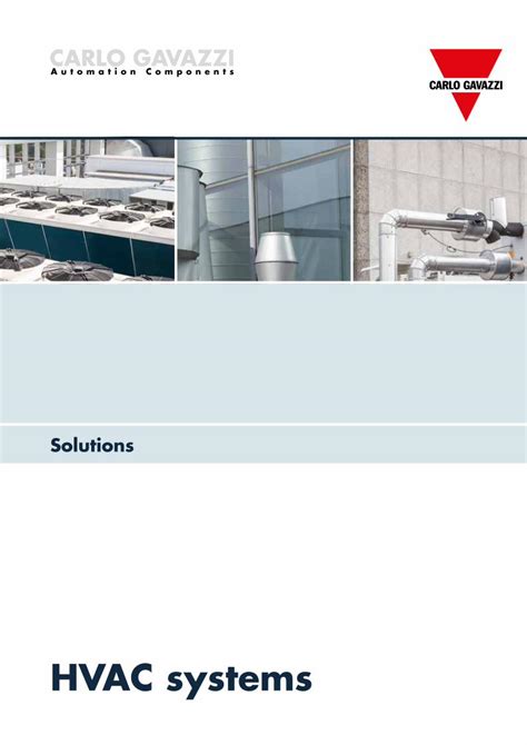 Pdf Hvac Systems Gavazzi Automationhvac Systems Carlo Gavazzi