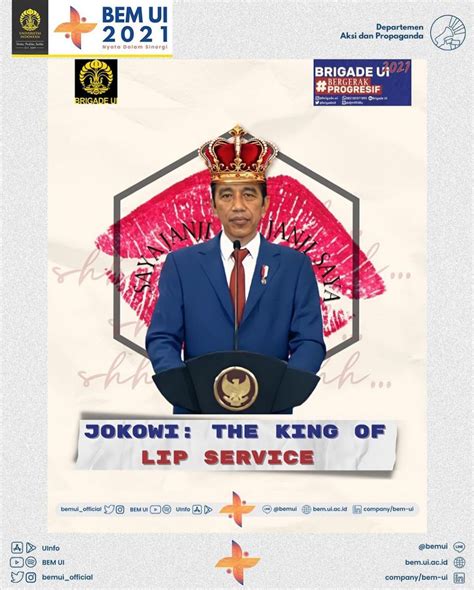 Unggah Meme Jokowi King Of Lip Service Medsos 5 Anggota BEM UI Diretas