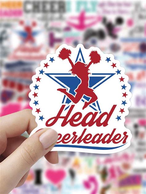 50pcs Cheerleading Stickersvinyl Waterproof Cheer Decalscheering