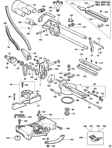 DeWalt DW701 Type 1 Mitre Saw Spare Parts Part Shop Direct