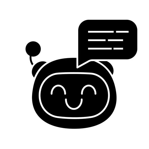 Chatbot Message Glyph Icon Talkbot Laughing Chat Modern Robot